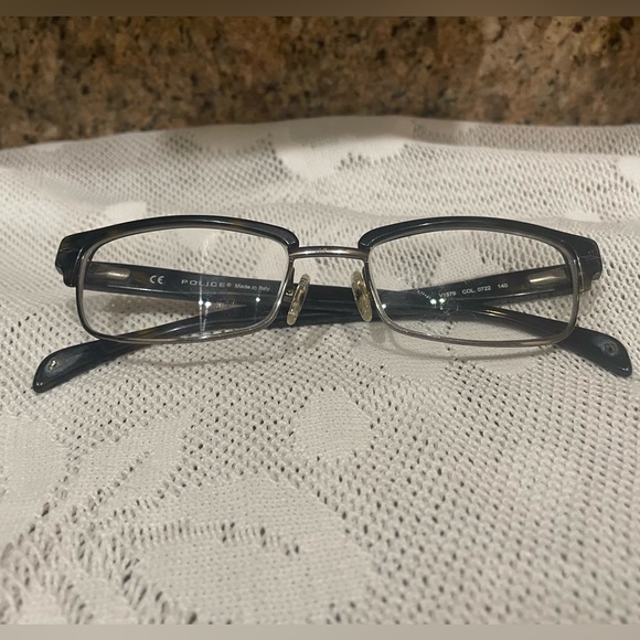 Police prescription glasses eyeglass frames black made in Italy black mens - Picture 1 of 7